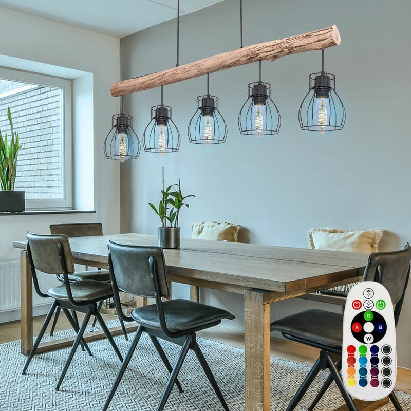 Lámpara colgante de techo, regulable, vigas de madera, lámpara colgante, mando a distancia en conjunto, incluye lámparas LED RGB
Lámpara colgante de techo, regulable, vigas de madera, lámpara colgante, mando a distancia en conjunto, incluye lámparas LED RGB