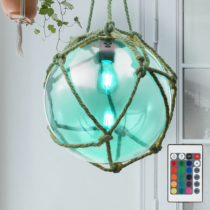 Lámpara colgante bola de cristal pasillo lámpara de techo de cuerda de cáñamo CONTROL REMOTO en un juego que incluye bombillas LED RGB
Lámpara colgante bola de cristal pasillo lámpara de techo de cuerda de cáñamo CONTROL REMOTO en un juego que incluye bombillas LED RGB