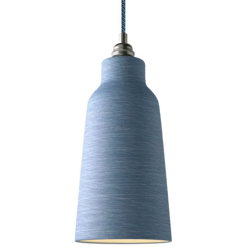 Creative Cables - Lámpara colgante hecha en Italia con cable textil, pantalla Botella de cerámica y acabados metálicos | Con bombilla - Azul rayado
Creative Cables - Lámpara colgante hecha en Italia con cable textil, pantalla Botella de cerámica y acabados metálicos | Con bombilla - Azul rayado