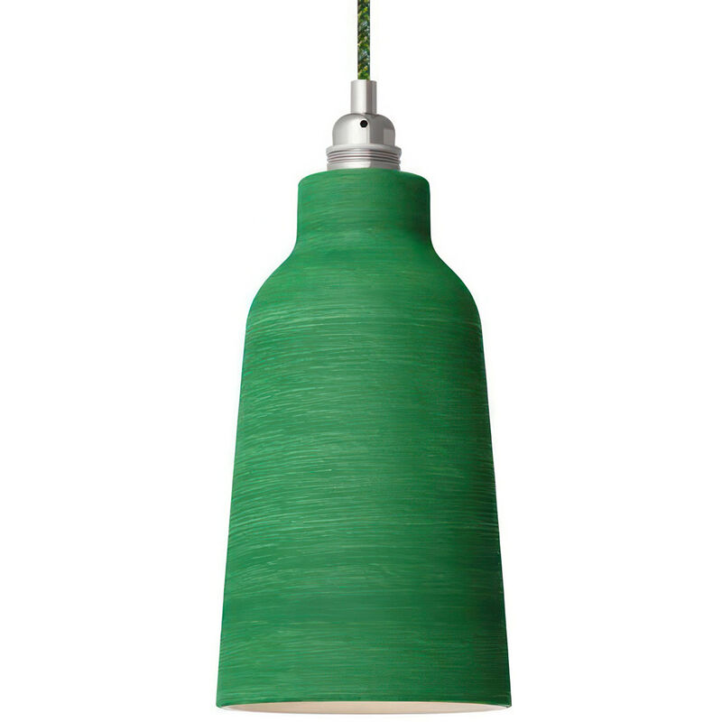 Lámpara colgante hecha en Italia con cable textil, pantalla Botella de cerámica y acabados metálicos | Sin bombilla - Evergreen rayado - Blanco
Lámpara colgante hecha en Italia con cable textil, pantalla Botella de cerámica y acabados metálicos | Sin bombilla - Evergreen rayado - Blanco