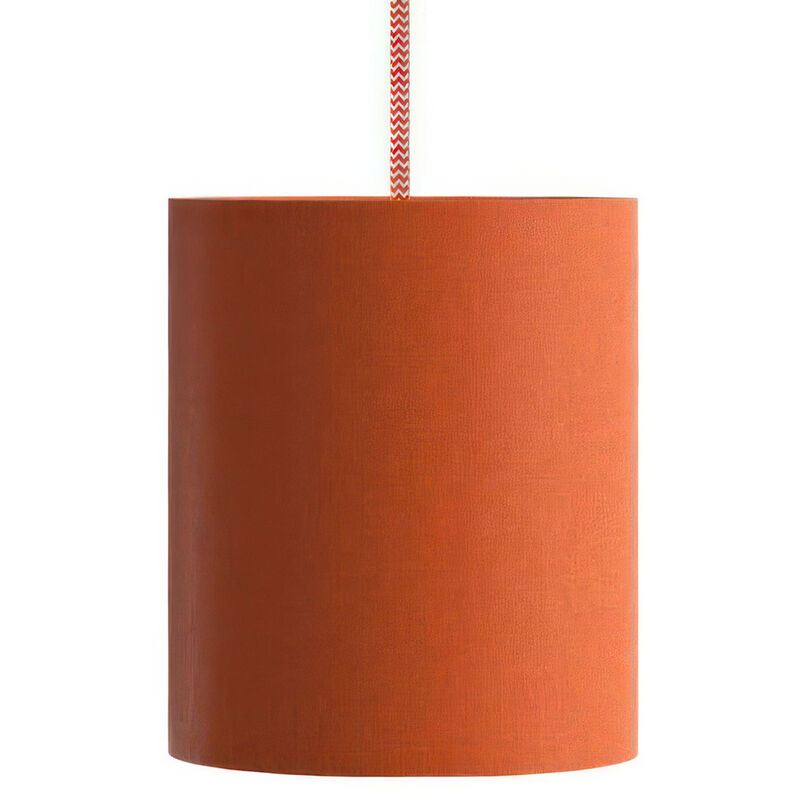 Lámpara colgante hecha en Italia con cable textil, pantalla Cilindrica de tela y acabados metálicos | Con bombilla - Cinette naranja langosta
Lámpara colgante hecha en Italia con cable textil, pantalla Cilindrica de tela y acabados metálicos | Con bombilla - Cinette naranja langosta