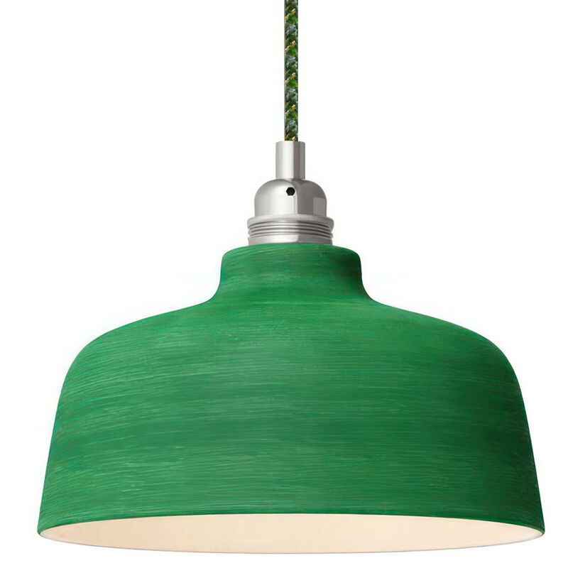 Creative Cables - Lámpara colgante hecha en Italia con cable textil, pantalla Copa de cerámica y detalles metálicos | Sin bombilla - Evergreen rayado
Creative Cables - Lámpara colgante hecha en Italia con cable textil, pantalla Copa de cerámica y detalles metálicos | Sin bombilla - Evergreen rayado