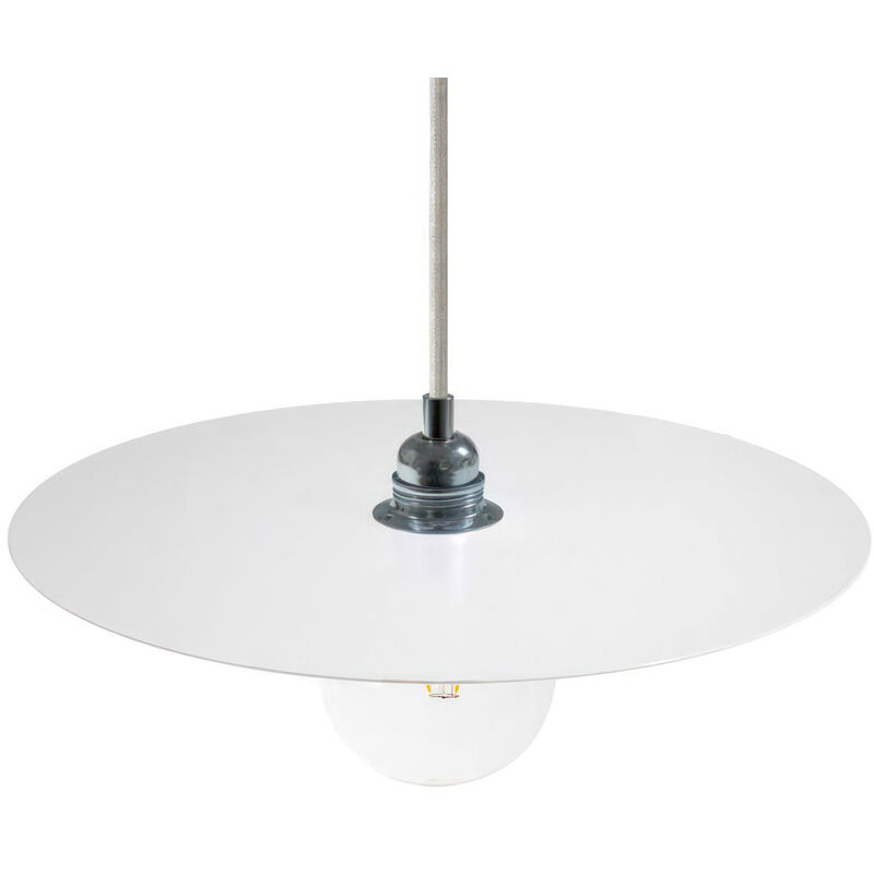 Lámpara colgante hecha en Italia con cable textil, pantalla oversize Ellepi y detalles en metal | Con bombilla - Blanco - Blanco
Lámpara colgante hecha en Italia con cable textil, pantalla oversize Ellepi y detalles en metal | Con bombilla - Blanco - Blanco