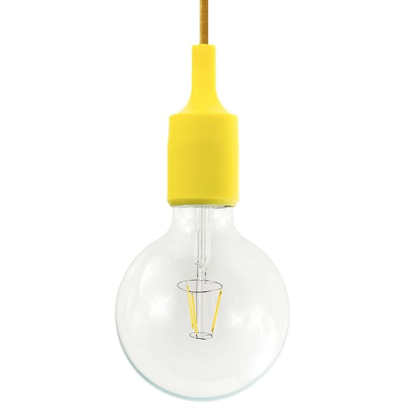 Creative Cables - Lámpara colgante hecha en Italia con cable textil y acabados de silicona | Con bombilla - Amarillo - Amarillo
Creative Cables - Lámpara colgante hecha en Italia con cable textil y acabados de silicona | Con bombilla - Amarillo - Amarillo