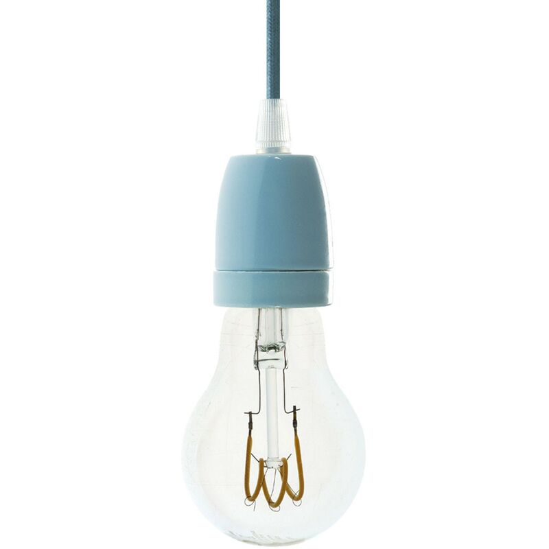 Creative Cables - Lámpara colgante hecha en Italia con cable textil y acabados en porcelana de colores | Sin bombilla - Azul claro - Azul claro
Creative Cables - Lámpara colgante hecha en Italia con cable textil y acabados en porcelana de colores | Sin bombilla - Azul claro - Azul claro