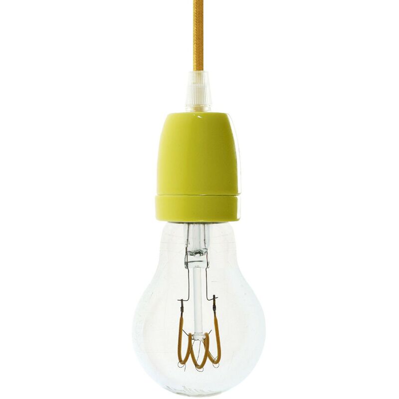 Creative Cables - Lámpara colgante hecha en Italia con cable textil y acabados en porcelana de colores | Con bombilla - Amarillo - Amarillo
Creative Cables - Lámpara colgante hecha en Italia con cable textil y acabados en porcelana de colores | Con bombilla - Amarillo - Amarillo