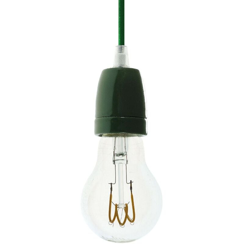 Creative Cables - Lámpara colgante hecha en Italia con cable textil y acabados en porcelana de colores | Sin bombilla - Verde - Verde
Creative Cables - Lámpara colgante hecha en Italia con cable textil y acabados en porcelana de colores | Sin bombilla - Verde - Verde