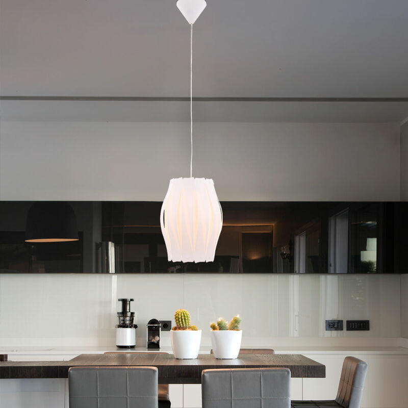 Lámpara colgante lámpara de techo comedor lámpara colgante con pantalla blanca, metal plástico, 1x E27, FxH 30x150 cm, salón
Lámpara colgante lámpara de techo comedor lámpara colgante con pantalla blanca, metal plástico, 1x E27, FxH 30x150 cm, salón