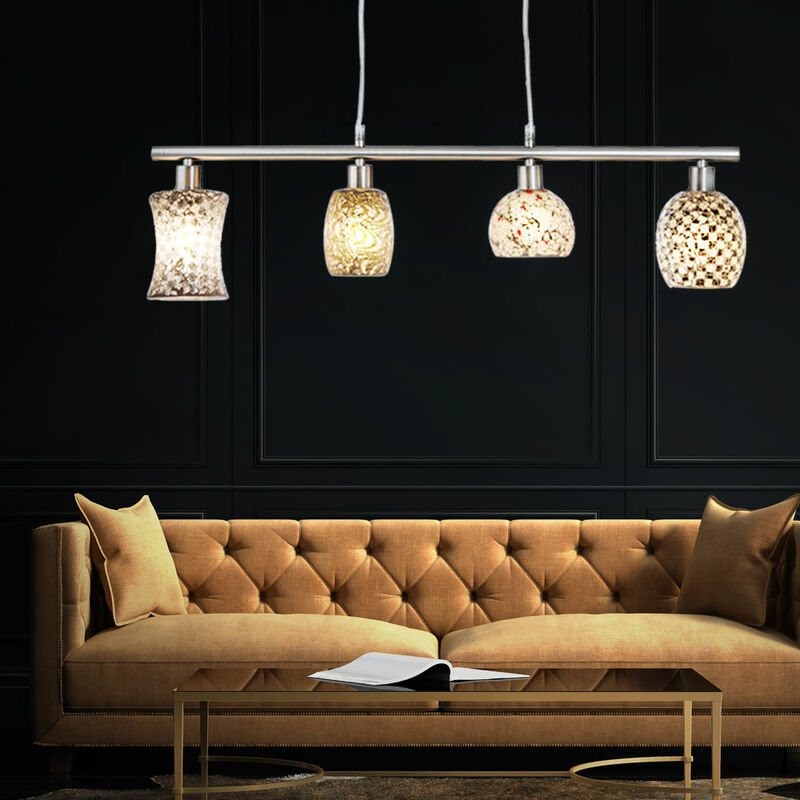 Lámpara colgante Lámpara de techo de iluminación de sala de estar de péndulo de diseño de mosaico de vidrio
Lámpara colgante Lámpara de techo de iluminación de sala de estar de péndulo de diseño de mosaico de vidrio