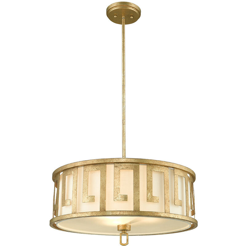 Elstead Lemuria - Lámpara colgante de montaje doble para techo redondo grande de 3 luces Dorado, E27
Elstead Lemuria - Lámpara colgante de montaje doble para techo redondo grande de 3 luces Dorado, E27