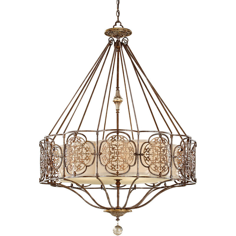 Elstead Marcella - Lámpara colgante redonda de 4 luces, acabado en bronce británico, E27
Elstead Marcella - Lámpara colgante redonda de 4 luces, acabado en bronce británico, E27