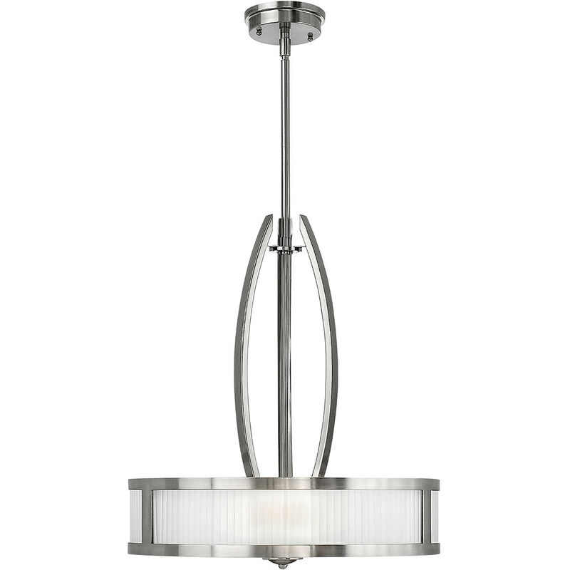 Elstead Meridian - Lámpara colgante de techo con 3 luces, níquel cepillado, E27
Elstead Meridian - Lámpara colgante de techo con 3 luces, níquel cepillado, E27