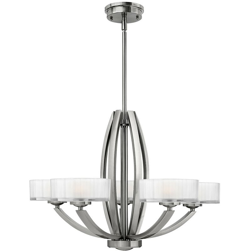 Elstead Meridian - Lámpara de araña de cinco brazos con 5 luces, acabado en níquel cepillado, G9
Elstead Meridian - Lámpara de araña de cinco brazos con 5 luces, acabado en níquel cepillado, G9
