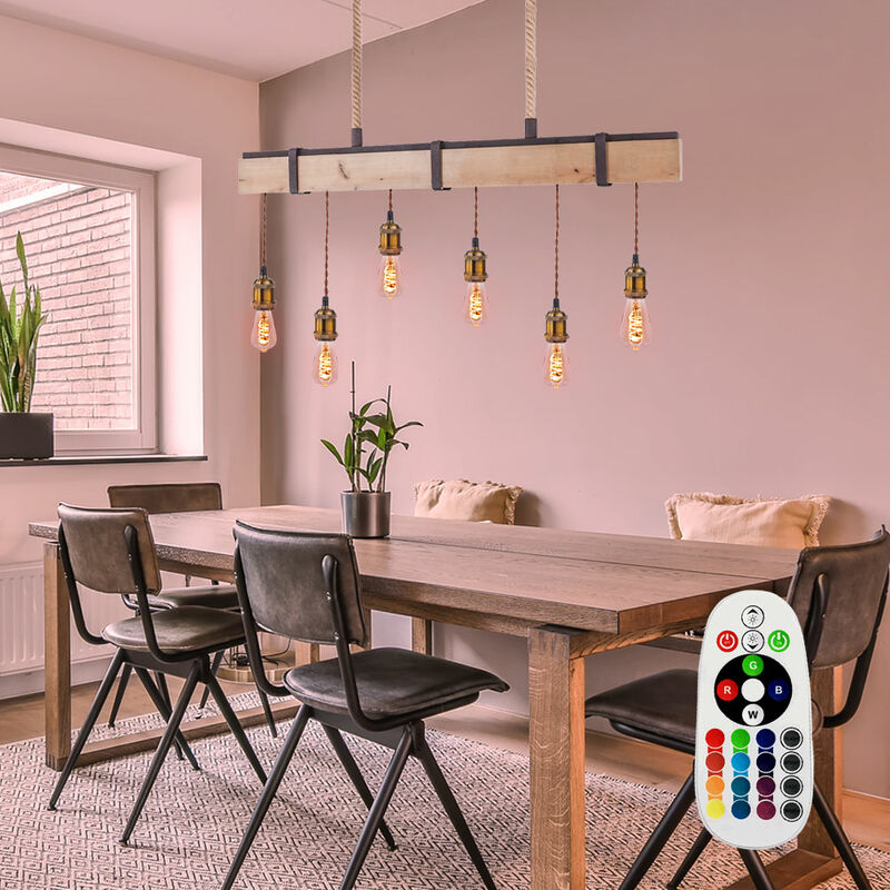 Lámpara colgante de techo con vigas de madera para sala de estar CONTROL REMOTO en un juego que incluye bombillas LED RGB
Lámpara colgante de techo con vigas de madera para sala de estar CONTROL REMOTO en un juego que incluye bombillas LED RGB