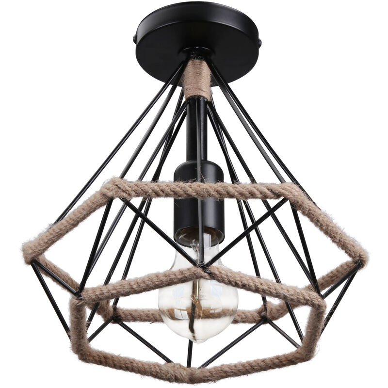 Lámparas de Colgar Retro Diamante 25CM Lámpara de Techo de Cuerda de Cáñamo Negra Pantalla de Arte de Hierro para Dormitorio Tipo Loft
Lámparas de Colgar Retro Diamante 25CM Lámpara de Techo de Cuerda de Cáñamo Negra Pantalla de Arte de Hierro para Dormitorio Tipo Loft
