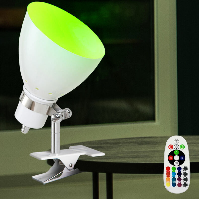 Lámpara de mesa, abrazadera, foco, mando a distancia, foco giratorio, regulable en un juego que incluye bombillas LED RGB
Lámpara de mesa, abrazadera, foco, mando a distancia, foco giratorio, regulable en un juego que incluye bombillas LED RGB