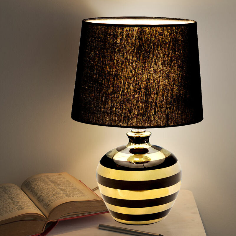 Lámpara de mesa de cerámica BLACK GOLD Lámpara de lectura textil para sala de estar en un juego que incluye bombillas LED
Lámpara de mesa de cerámica BLACK GOLD Lámpara de lectura textil para sala de estar en un juego que incluye bombillas LED