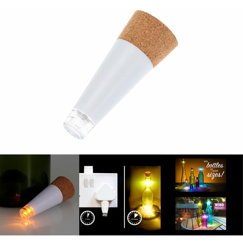 Lampara de noche de botella de vino vacia USB LED recargable en forma de corcho, con luz de vela amarilla
Lampara de noche de botella de vino vacia USB LED recargable en forma de corcho, con luz de vela amarilla