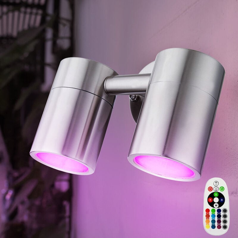 Aplique de pared de acero inoxidable con control remoto móvil para lámpara de exterior en un juego que incluye bombillas LED RGB
Aplique de pared de acero inoxidable con control remoto móvil para lámpara de exterior en un juego que incluye bombillas LED RGB