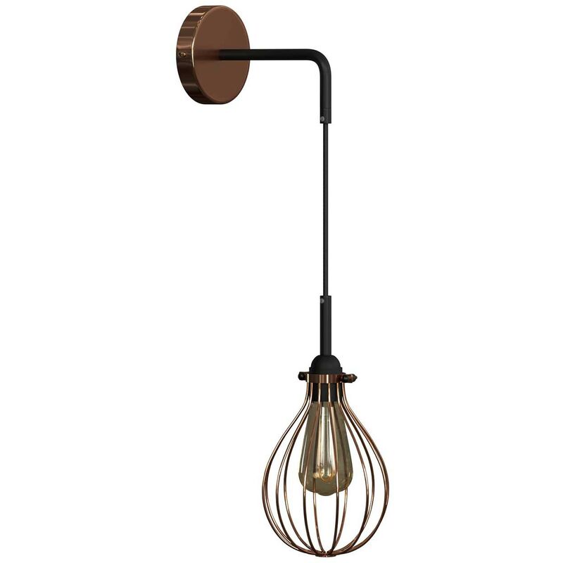 Creative Cables - Lámpara de pared Metal Industrial de metal con cable y jaula Drop | Con bombilla - Negro - Cobre - Negro - Cobre
Creative Cables - Lámpara de pared Metal Industrial de metal con cable y jaula Drop | Con bombilla - Negro - Cobre - Negro - Cobre
