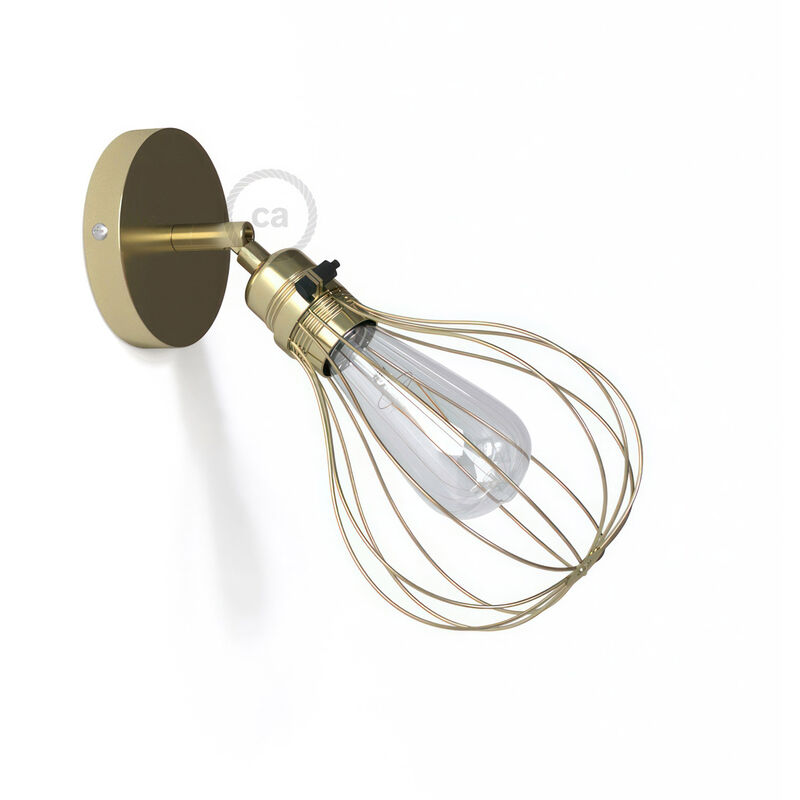 Creative Cables - Lampara de pared o techo de metal orientable Metal 90º con pantalla Drop | Sin bombilla - Latón - Latón
Creative Cables - Lampara de pared o techo de metal orientable Metal 90º con pantalla Drop | Sin bombilla - Latón - Latón