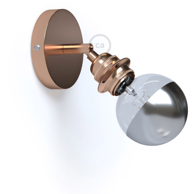 Creative Cables - Lámpara de pared o techo Metal 90°, orientable con portalámparas roscado E27 | Con bombilla - Cobre - Cobre
Creative Cables - Lámpara de pared o techo Metal 90°, orientable con portalámparas roscado E27 | Con bombilla - Cobre - Cobre