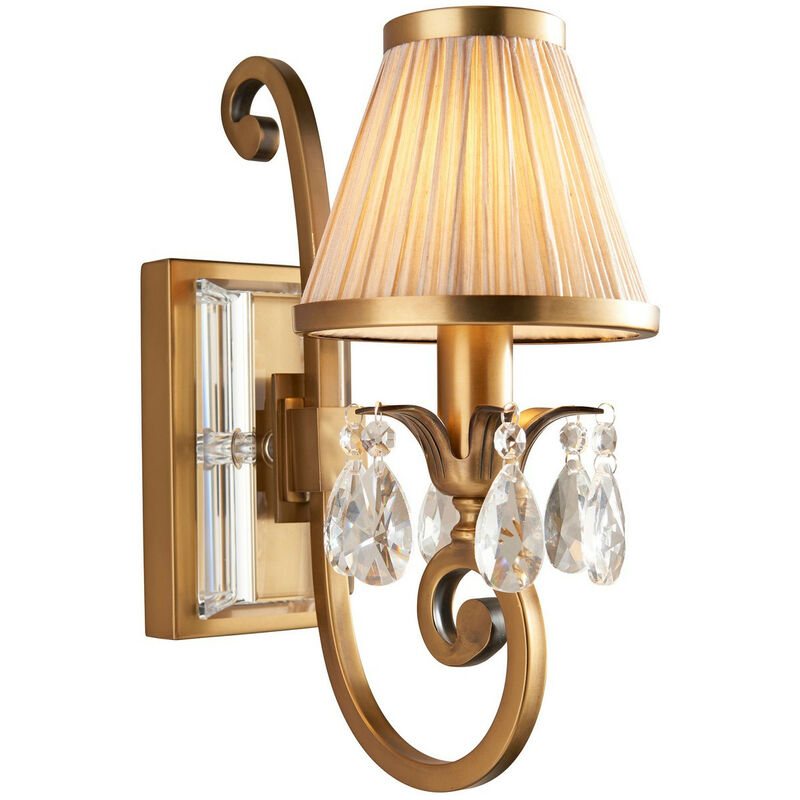 Interiors Oksana Antique Brass - 1 luz de pared de vela para interior de latón antiguo con pantalla beige, E14
Interiors Oksana Antique Brass - 1 luz de pared de vela para interior de latón antiguo con pantalla beige, E14