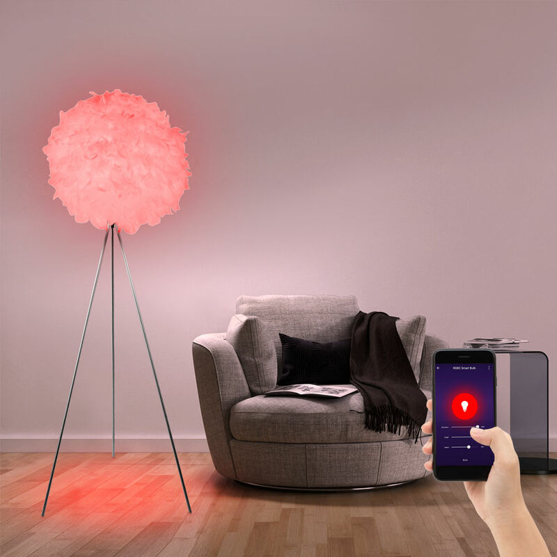 Lámpara de pie Pluma Aplicación Wifi Alexa Google Home Dimmer Lámpara de trípode en un juego que incluye bombillas LED RGB
Lámpara de pie Pluma Aplicación Wifi Alexa Google Home Dimmer Lámpara de trípode en un juego que incluye bombillas LED RGB