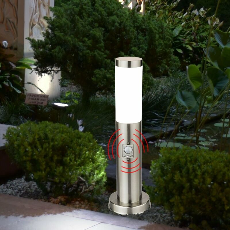Lámpara de pie de acero inoxidable detector de movimiento lámpara de pie de jardín plateada en un juego que incluye bombillas LED
Lámpara de pie de acero inoxidable detector de movimiento lámpara de pie de jardín plateada en un juego que incluye bombillas LED