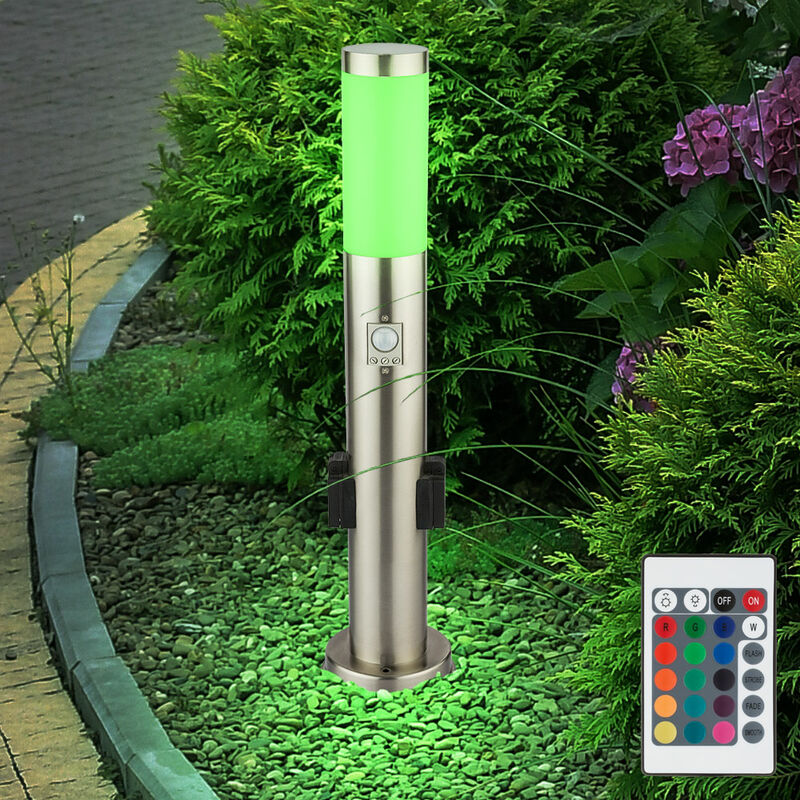 Lámpara de pie de acero inoxidable, regulable, enchufes para exteriores, detector de movimiento, luz de camino de jardín, control remoto en un juego,
Lámpara de pie de acero inoxidable, regulable, enchufes para exteriores, detector de movimiento, luz de camino de jardín, control remoto en un juego,