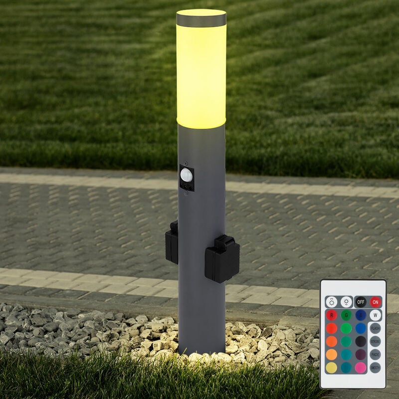 Lámpara de pie para exterior enchufes de terraza lámpara de acero inoxidable DETECTOR DE MOVIMIENTO REGULABLE en un set que incluye lámparas LED RGB
Lámpara de pie para exterior enchufes de terraza lámpara de acero inoxidable DETECTOR DE MOVIMIENTO REGULABLE en un set que incluye lámparas LED RGB