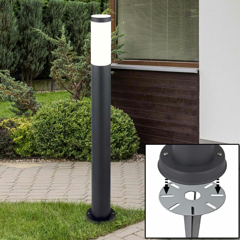 Lámpara de pie para exteriores, iluminación de enchufe para camino de jardín, terrazas de acero inoxidable, soporte para escupir tierra, luz antracita
Lámpara de pie para exteriores, iluminación de enchufe para camino de jardín, terrazas de acero inoxidable, soporte para escupir tierra, luz antracita
