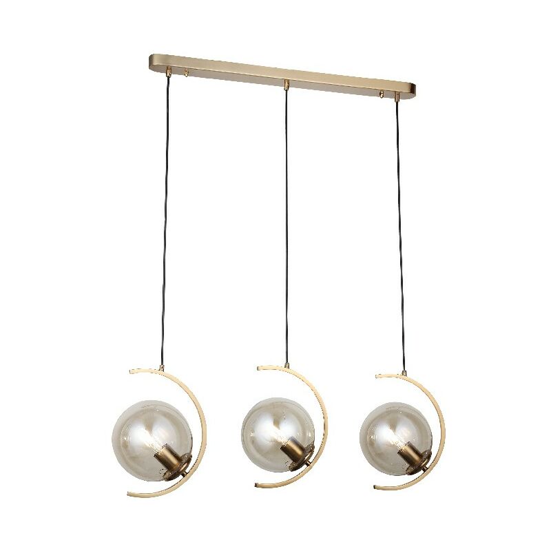 Lampara de suspension Colin Black - arana - Lampara de techo - Oro en Metal, Vidrio, 22 x 78 x 100 cm, 3 x E27, Max 40W
Lampara de suspension Colin Black - arana - Lampara de techo - Oro en Metal, Vidrio, 22 x 78 x 100 cm, 3 x E27, Max 40W