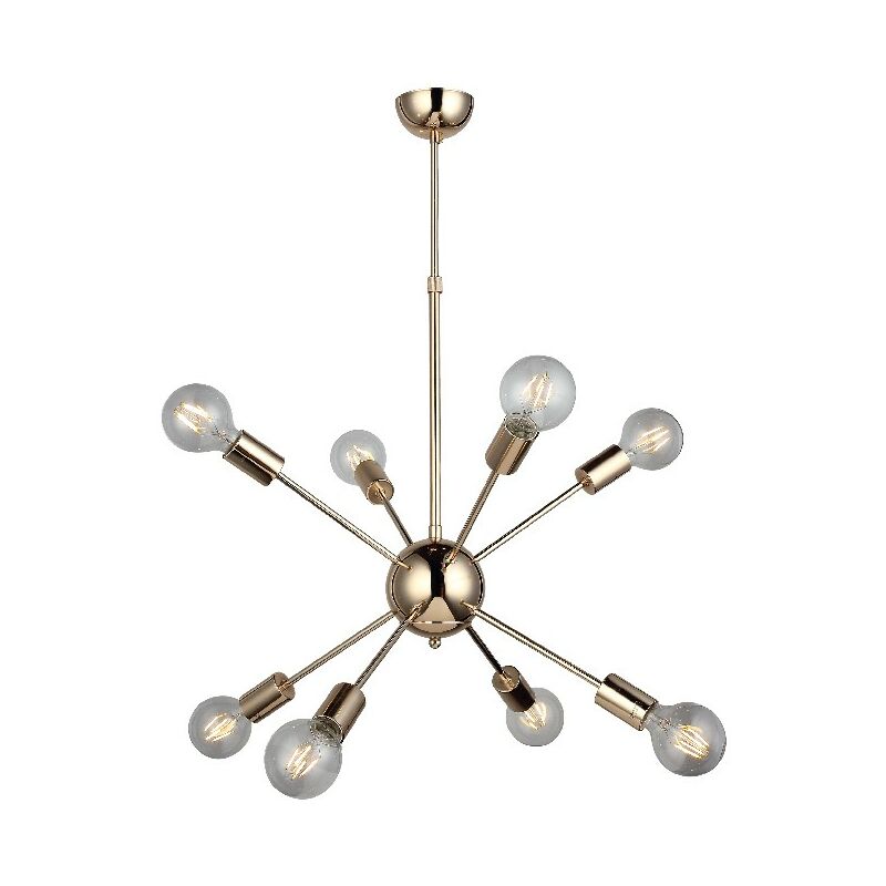 Lampara de suspension Felix - arana - Lampara de techo - Oro en Metal, 63 x 63 x 110 cm, 8 x E27, Max 40W
Lampara de suspension Felix - arana - Lampara de techo - Oro en Metal, 63 x 63 x 110 cm, 8 x E27, Max 40W