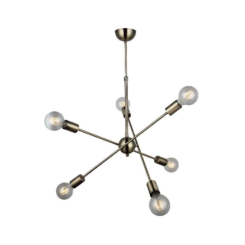 Lampara de suspension Koza - arana - Lampara de techo - Oro en Metal, 48 x 48 x 89 cm, 6 x E27, Max 40W
Lampara de suspension Koza - arana - Lampara de techo - Oro en Metal, 48 x 48 x 89 cm, 6 x E27, Max 40W