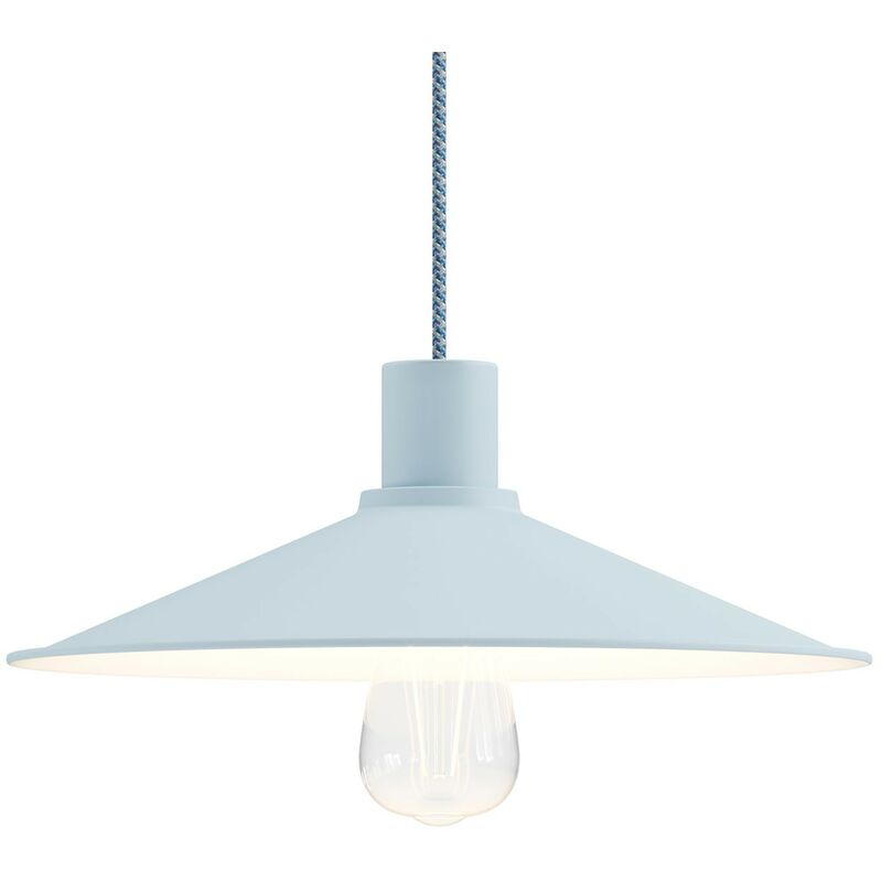 Lámpara de suspensión Made in Italy con cable textil, pantalla Swing Pastel y acabados metálicos | Con bombilla - Azul claro - Azul claro
Lámpara de suspensión Made in Italy con cable textil, pantalla Swing Pastel y acabados metálicos | Con bombilla - Azul claro - Azul claro