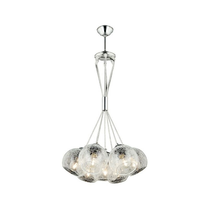 Lampara de Suspension Modern - Lampara de 7 luces - Luz de techo - Cromo, transparente en Metal, Vidrio, 100 x 3 x 60 cm, 7 x E27, 60W
Lampara de Suspension Modern - Lampara de 7 luces - Luz de techo - Cromo, transparente en Metal, Vidrio, 100 x 3 x 60 cm, 7 x E27, 60W