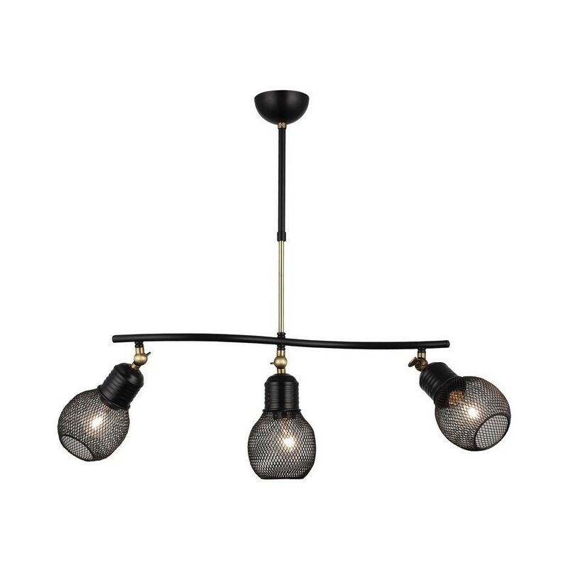Lampara de Suspension Pende - Arana - Lampara de techo - Oro, Negro en Metal, 63 x 12 x 78 cm, 3 x E27, Max 40W
Lampara de Suspension Pende - Arana - Lampara de techo - Oro, Negro en Metal, 63 x 12 x 78 cm, 3 x E27, Max 40W