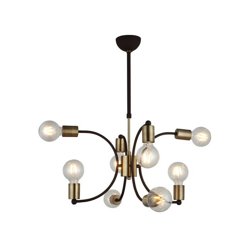 Lampara de Suspension Rode - Arana - Lampara de techo - Oro, Marron en Metal, 45,5 x 45,5 x 74,5 cm, 8 x E27, Max 40W
Lampara de Suspension Rode - Arana - Lampara de techo - Oro, Marron en Metal, 45,5 x 45,5 x 74,5 cm, 8 x E27, Max 40W
