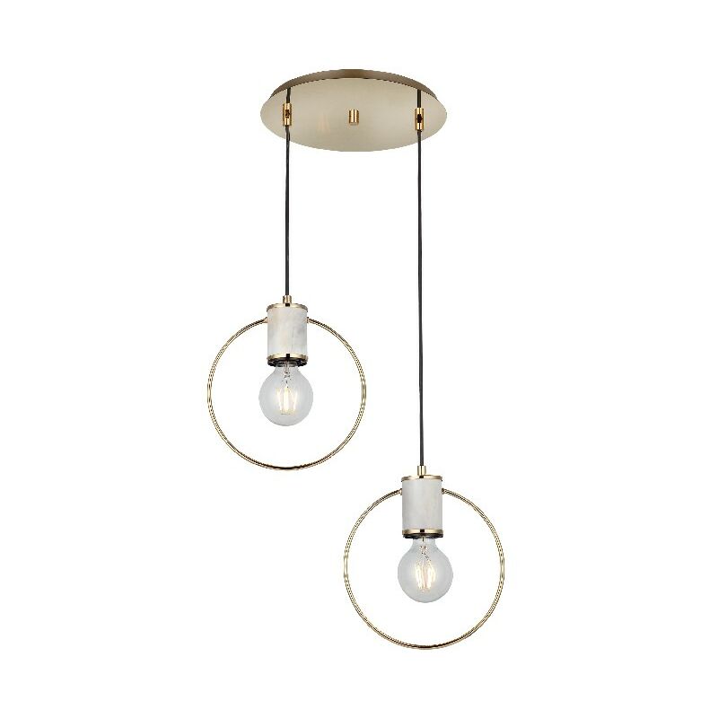 Lampara de suspension Wire-Fall - arana - Lampara de techo - Oro en Metal, 39 x 28 x 115 cm, 2 x E27, Max 40W
Lampara de suspension Wire-Fall - arana - Lampara de techo - Oro en Metal, 39 x 28 x 115 cm, 2 x E27, Max 40W