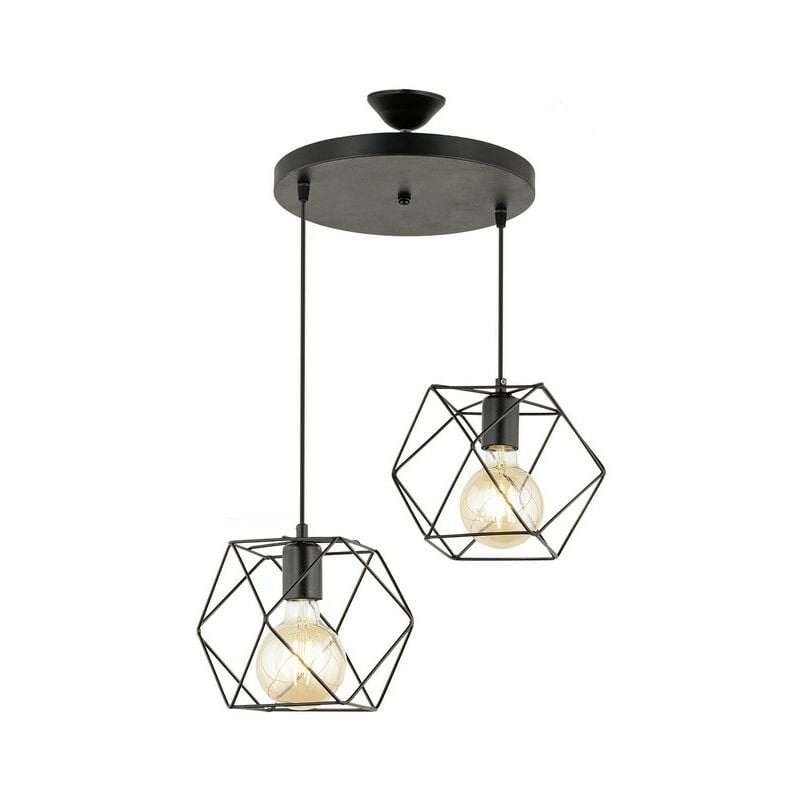 Lampara de Suspension Zambak - Lampara de 2 luces - Luz de techo - Negro en Metal, 100 x 3 x 60 cm, 2 x E27, 60W
Lampara de Suspension Zambak - Lampara de 2 luces - Luz de techo - Negro en Metal, 100 x 3 x 60 cm, 2 x E27, 60W