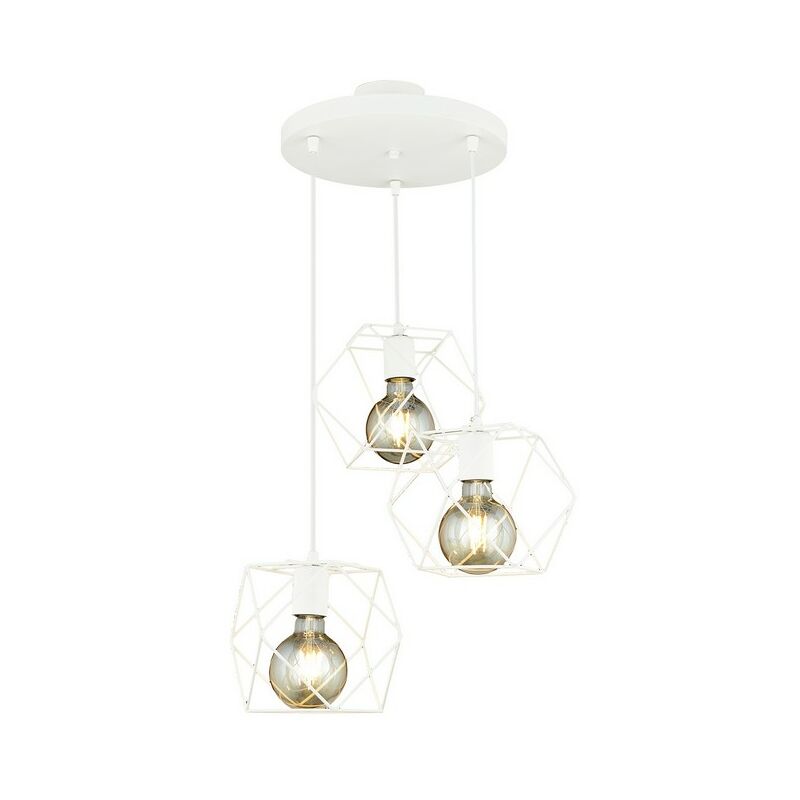 Lampara de Suspension Zambak - Lampara de 3 luces - Luz de techo - Blanco en Metal, 100 x 3 x 60 cm, 3 x E27, 60W
Lampara de Suspension Zambak - Lampara de 3 luces - Luz de techo - Blanco en Metal, 100 x 3 x 60 cm, 3 x E27, 60W