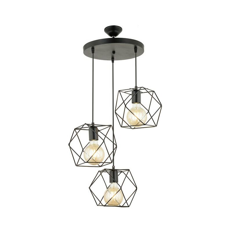 Lampara de Suspension Zambak - Lampara de 3 luces - Luz de techo - Negro en Metal, 100 x 3 x 60 cm, 3 x E27, 60W
Lampara de Suspension Zambak - Lampara de 3 luces - Luz de techo - Negro en Metal, 100 x 3 x 60 cm, 3 x E27, 60W