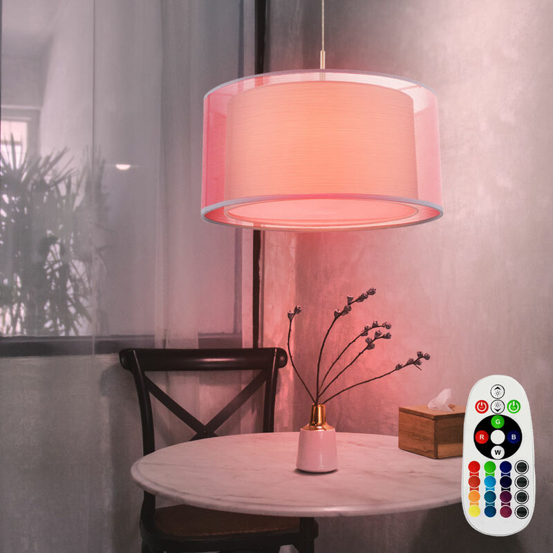Lámpara de techo colgante Lámpara colgante textil gris regulable con control remoto en un juego que incluye bombillas LED RGB
Lámpara de techo colgante Lámpara colgante textil gris regulable con control remoto en un juego que incluye bombillas LED RGB
