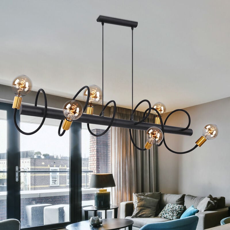 Foco de techo de filamento pendular ORO NEGRO Lámpara colgante flexible en un juego que incluye bombillas LED
Foco de techo de filamento pendular ORO NEGRO Lámpara colgante flexible en un juego que incluye bombillas LED