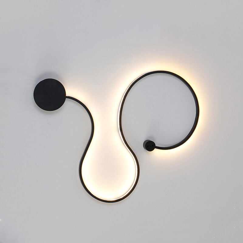 Happyshopping - Lampara de techo de acrilico LED de estilo moderno, luz de decoracion de lampara de pared,Negro, una luz calida
Happyshopping - Lampara de techo de acrilico LED de estilo moderno, luz de decoracion de lampara de pared,Negro, una luz calida