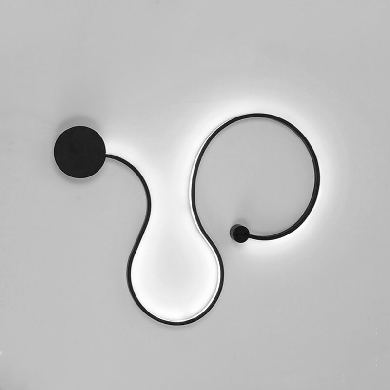 Lampara de techo de acrilico LED de estilo moderno, luz de decoracion de lampara de pared,Negro, una luz blanca
Lampara de techo de acrilico LED de estilo moderno, luz de decoracion de lampara de pared,Negro, una luz blanca