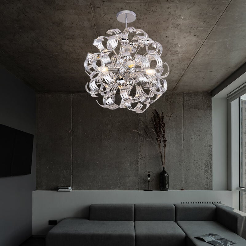 Lámpara de techo de diseño lámpara de bola de filamento iluminación cromada para sala de estar y dormitorio en un juego que incluye bombillas LED
Lámpara de techo de diseño lámpara de bola de filamento iluminación cromada para sala de estar y dormitorio en un juego que incluye bombillas LED