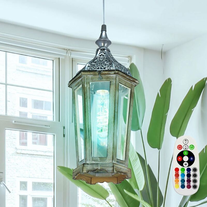 Lámpara de techo lámpara colgante de madera con control remoto DIMMER marrón plateado en un juego que incluye bombillas LED RGB
Lámpara de techo lámpara colgante de madera con control remoto DIMMER marrón plateado en un juego que incluye bombillas LED RGB