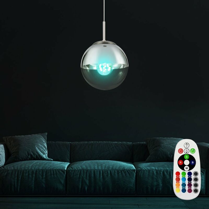 Lámpara colgante de techo de cocina lámpara colgante de bola de vidrio CONTROL REMOTO en un juego que incluye bombillas LED RGB
Lámpara colgante de techo de cocina lámpara colgante de bola de vidrio CONTROL REMOTO en un juego que incluye bombillas LED RGB